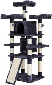 img 4 attached to 🐾 FEANDREA 67-inch Multi-Level Cat Tree: Superior Condo for Large Cats with Cozy Perches and Stability