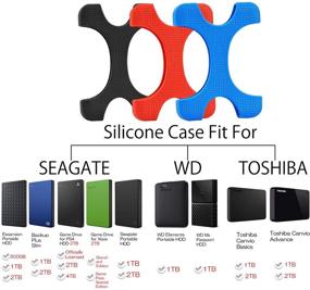 img 3 attached to 📁 Корпус для HDD Rancco 2.5": ударопрочное хранилище для Seagate Backup Plus Slim, Seagate Expansion, Seagate Game Drive, WD Elements, My Passport, Toshiba Canvio Advance Basics [3 шт.] - идеально подходит для дисков 1T/2T.