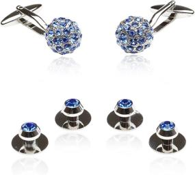 img 4 attached to 💎 Cuff Daddy Crystal Cufflinks Studs Presentation: Adding Elegance and Sparkle to Your Attire