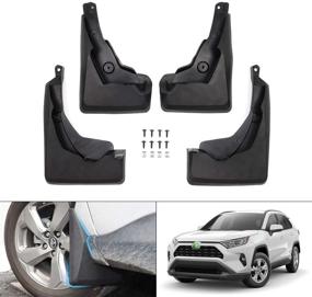 img 4 attached to Powerty Custom Fit Mud Flaps Toyota RAV4 2019-2022: Splash Guards Molded Front and Rear Fenders, Black ABS 4Pcs Set - Premium Hybrid Accessories (Excludes 2021 RAV4 Prime)