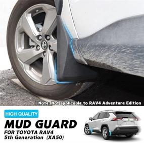 img 2 attached to Powerty Custom Fit Mud Flaps Toyota RAV4 2019-2022: Splash Guards Molded Front and Rear Fenders, Black ABS 4Pcs Set - Premium Hybrid Accessories (Excludes 2021 RAV4 Prime)