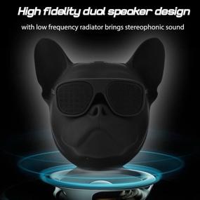 img 2 attached to 🐶 French Bulldog Shaped HI-FI Wireless Speaker with Voice Command & Bluetooth4.1: Portable, 32G Capacity, Ideal for Home and Long-Term Use