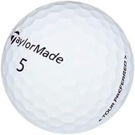 enhance your game with taylormade tour preferred/tour preferred x near mint recycled golf balls (pack of 36) логотип