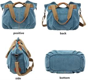 img 3 attached to 👜 Женские оптовые холстовые сумки - винтажные ретро хобо сумки для повседневного стиля на плечо
