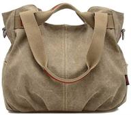 👜 womens bulk canvas handbags - vintage retro hobo tote bags for casual shoulder style logo