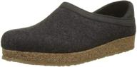 👞 men's charcoal gzh clog by haflinger - size 44 - mules & clogs shoes logo