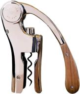 🍷 l'atelier du vin oeno motion wood - vertical level corkscrew with comfortable grip, spare spiral, integrated foil cutter логотип