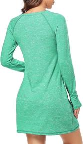 img 1 attached to 🧘 Cestyle Women's Fleece Thermal Long Sleeve Yoga Dress: Warm and Stylish with Thumb Holes for Outdoor Activities