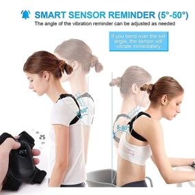 img 3 attached to 🌟 Backmedic Smart Posture Corrector: Enhanced Sensor Vibration Reminder for Correcting Posture in Men, Women, Teens, and Kids - Adjustable Angle and Strap for Improved Posture Maintenance