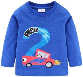 img 4 attached to Mud Kingdom Birthday Sleeve Cartoon Apparel & Accessories Baby Boys in Clothing