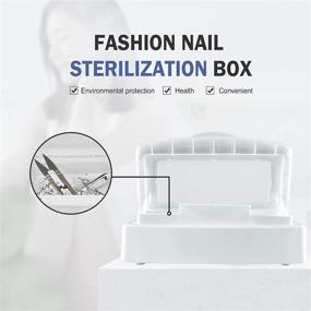 img 2 attached to Timoo Plastic Nail Art Tool Sterilizer Box: Organize and Protect Manicure Equipment - Perfect for Nail, Tweezers, Hair Salon, Spa & Cutter (1 Pcs)