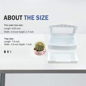 img 3 attached to Timoo Plastic Nail Art Tool Sterilizer Box: Organize and Protect Manicure Equipment - Perfect for Nail, Tweezers, Hair Salon, Spa & Cutter (1 Pcs)