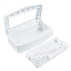 img 4 attached to Timoo Plastic Nail Art Tool Sterilizer Box: Organize and Protect Manicure Equipment - Perfect for Nail, Tweezers, Hair Salon, Spa & Cutter (1 Pcs)