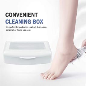 img 1 attached to Timoo Plastic Nail Art Tool Sterilizer Box: Organize and Protect Manicure Equipment - Perfect for Nail, Tweezers, Hair Salon, Spa & Cutter (1 Pcs)