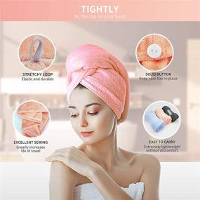 img 1 attached to 🚿 Sndyi Microfiber Hair Towel 3 Pack - Anti Frizz Hair Drying Towel Wrap for Curly Hair - Super Absorbent & Quick Dry - Long & Thick Hair Turbans for Women