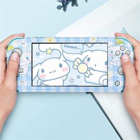 img 3 attached to 🐶 DLseego Switch Lite Skin: Protective Film Sticker with Pretty Blue Cinnamon Dog Pattern for Nintendo Switch Lite
