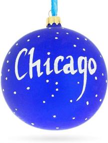 img 2 attached to Chicago Bean Glass Christmas Ornament