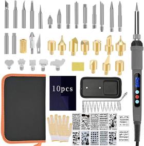 img 4 attached to 🔥 Professional Wood Burning Kit - 63PCS, Soldering Iron Included | LCD Display, Adjustable Temperature (180~500℃) | Pyrography Set with DIY Wooden Carving and Embossing Accessories