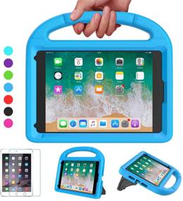 img 4 attached to 💙 VICVOL iPad Mini Case for Kids - Durable Lightweight Shockproof Handle Stand with Screen Protector for iPad Mini 5th/4th/3rd/2nd/1st Generation (7.9-inch), Blue