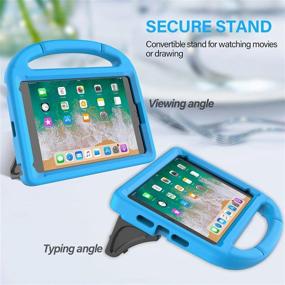 img 2 attached to 💙 VICVOL iPad Mini Case for Kids - Durable Lightweight Shockproof Handle Stand with Screen Protector for iPad Mini 5th/4th/3rd/2nd/1st Generation (7.9-inch), Blue