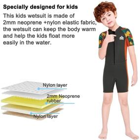img 3 attached to 🏊 Kids Full Wetsuit: 2.5mm Neoprene Swimsuit for Swimming & Diving - UV Protection, Warmth, and Comfort