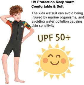 img 2 attached to 🏊 Kids Full Wetsuit: 2.5mm Neoprene Swimsuit for Swimming & Diving - UV Protection, Warmth, and Comfort