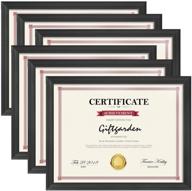 🖼️ giftgarden 8.5x11 picture frames – set of 6, black diploma certificate document award frame for wall or tabletop display логотип