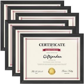 img 4 attached to 🖼️ Giftgarden 8.5x11 Picture Frames – Set of 6, Black Diploma Certificate Document Award Frame for Wall or Tabletop Display