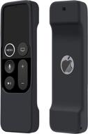 📺 корпус apple tv 4k/4-го поколения: легкий силиконовый чехол с антиоскальзывающим покрытием для пульта siri - шартрез логотип