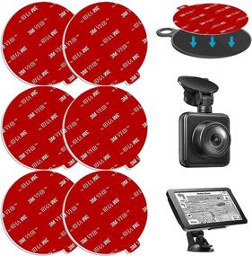 img 4 attached to 🔧 Windshield Camera Holder Sticky Adhesive Replacement - AZXYI 6pcs 2.76'' (70mm) VHB Circle Double-Sided Adhesive Tapes for Dashboard Suction Cup Mount, Mounting Disk Pads, Dash Cam/GPS/Sucker Holder