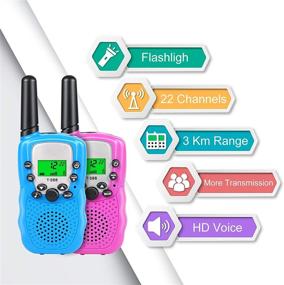 img 3 attached to 📞 Ranphykx Talkies: Backlit Flashlight Channels for Kids' Electronics and Walkie Talkies - The Ultimate Communication Toy