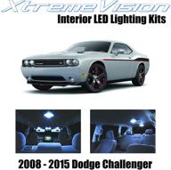 🚗 светодиодный комплект для интерьера dodge challenger 2008-2015 - xtremevision led (10 штук), холодный белый, премиум качество + инструмент для установки логотип