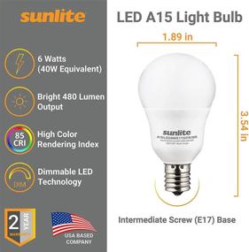 img 3 attached to 💡 Equivalent Frosted Dimmable Intermediate LED Light Bulb by Sunlite for Improved SEO