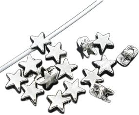 img 1 attached to 🌟 200 Silver Tone Star Charm Spacer Beads for Jewelry Making - 6x6mm Size - Housweety