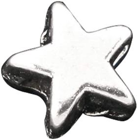 img 3 attached to 🌟 200 Silver Tone Star Charm Spacer Beads for Jewelry Making - 6x6mm Size - Housweety