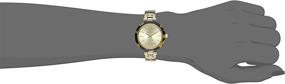 img 1 attached to 🕑 Часы Anne Klein для женщин с золотым тоном и браслетом из карельского ореха - Элегантный наручные часы 10/9652CHTO.