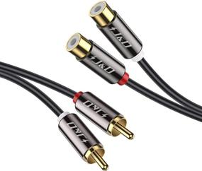 img 4 attached to 🔌 High-Quality J&D 2 RCA Extension Cable, Gold Plated Copper Shell, Heavy Duty 2 RCA Male to Female Stereo Audio Extension Cable, 3 Feet