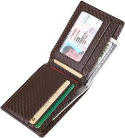 img 2 attached to 🤑 Cynure Leather Minimalist Bifold Wallet with Advanced Blocking Technology