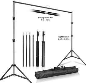 img 2 attached to 📸 LimoStudio AGG412 Photography Continuous Umbrella Studio Lighting Kit with 10 ft. Backdrop Stand and 6 x 9 ft. Green Background Screen + Carry Bag