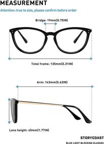 img 1 attached to STORYCOAST Blue Light Blocking Glasses For Women Vintage Cat Eye Frame Eyeglasses TR90 Lightweight Computer Glasses UV400 (C4 Black Frame)