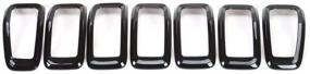 img 3 attached to Jeep Cherokee 2014-2018 Front Grille Inserts Grill Frame Trim 7pcs Black ABS - CD-Parts Fit