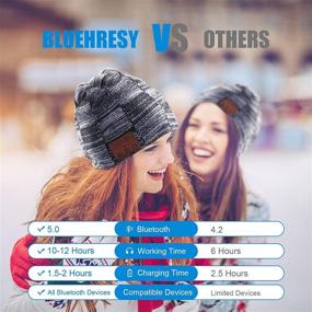 img 1 attached to 🎧 Stay in Tune with the BLUEHRESY Bluetooth Beanie Hat - Enjoy Music on the Go!