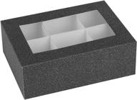 🎁 black colored unique design bakery boxes - 6 pack hammont window box with six sections - perfect for sharing snacks, cookies and gifts logo
