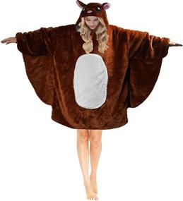 img 4 attached to NEWCOSPLAY Squirrel Wearable Blanket Sweatshirt