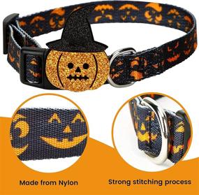 img 1 attached to 🐾 Versatile Seasonal Dog Collar – Adjustable Nylon Collar for Halloween, Thanksgiving, and Christmas – Ideal Gift for Small, Medium & Large Pets with Quick Snap Buckle