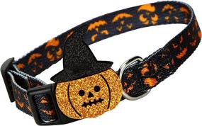 img 4 attached to 🐾 Versatile Seasonal Dog Collar – Adjustable Nylon Collar for Halloween, Thanksgiving, and Christmas – Ideal Gift for Small, Medium & Large Pets with Quick Snap Buckle