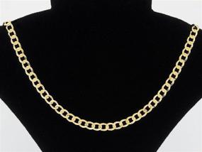 img 3 attached to Authentic Italian 18K Solid Gold Cuban Curb Link Necklace - Available in Various Widths: 1.8MM, 2.5MM, 3MM, 3.8MM, 4.5MM, 5.5MM, 7MM