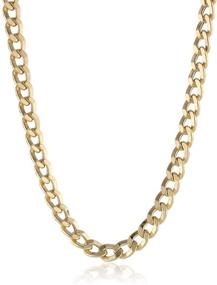 img 4 attached to Authentic Italian 18K Solid Gold Cuban Curb Link Necklace - Available in Various Widths: 1.8MM, 2.5MM, 3MM, 3.8MM, 4.5MM, 5.5MM, 7MM