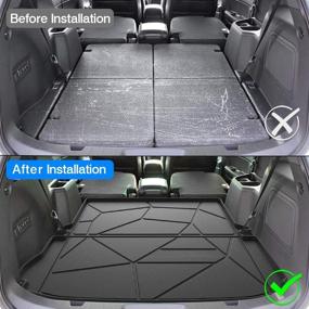 img 2 attached to KUST All-Weather Trunk Mat for Ford Explorer 2011-2019 - Cargo Liner TPO Non-Slip