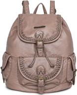 backpacks drawstring magnetic snap mbb mwc 043bk women's handbags & wallets logo